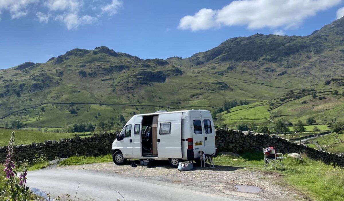 Camper on hardknott pass blog images