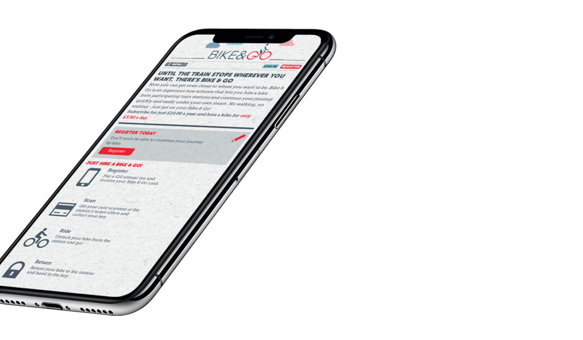 Bike go site on iphone