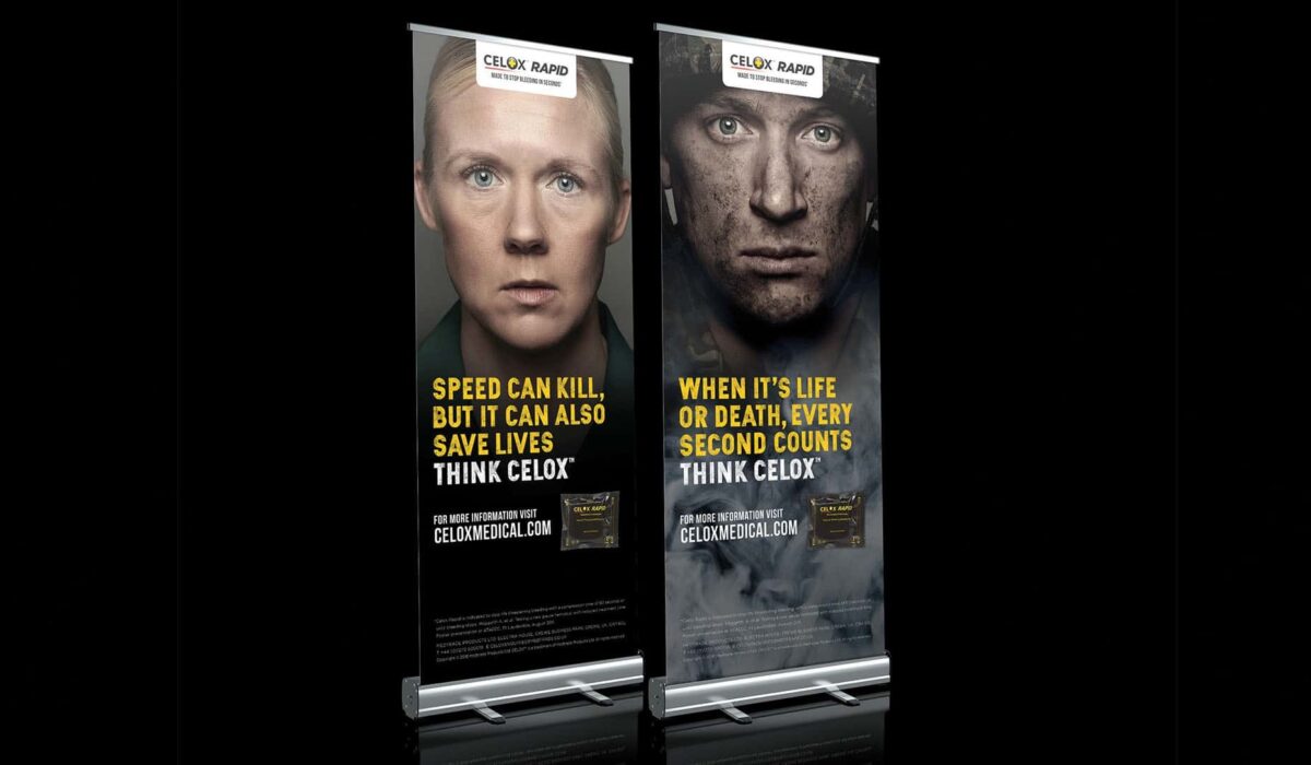 Celox pullup banners