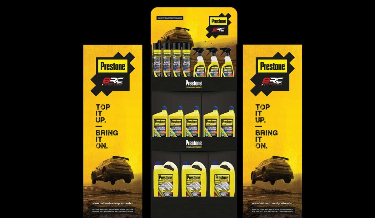 Brc prestone product stand